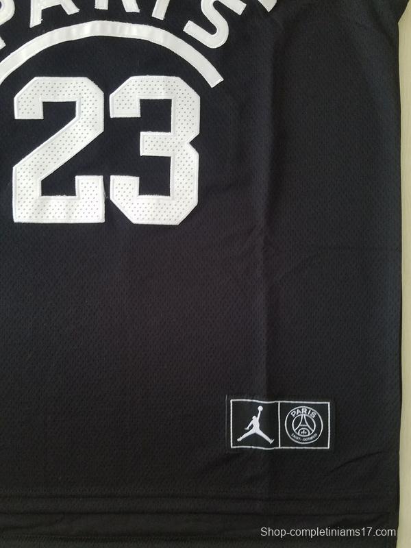 PSG Michael Jordan Black Basketball Jerseys