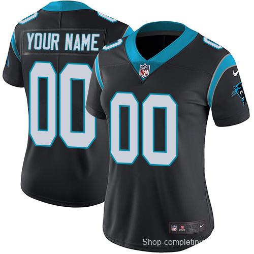 Women's Black Customized Game Team Jersey