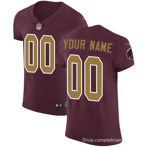 Men's Burgundy Alternate Custom Elite Team Jersey