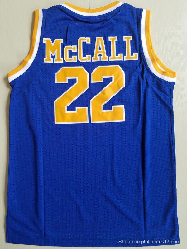 Quincy McCall 22 Crenshaw High School Blue Basketball Jersey Love and Basketball