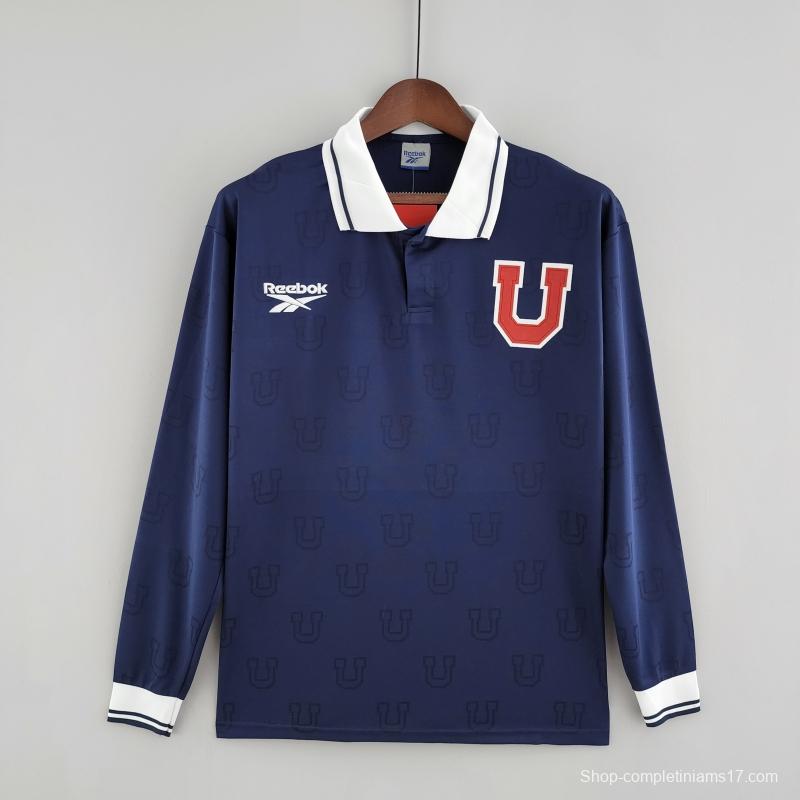 Retro 1998 Long Sleeve Universidad De Chile Home Soccer Jersey