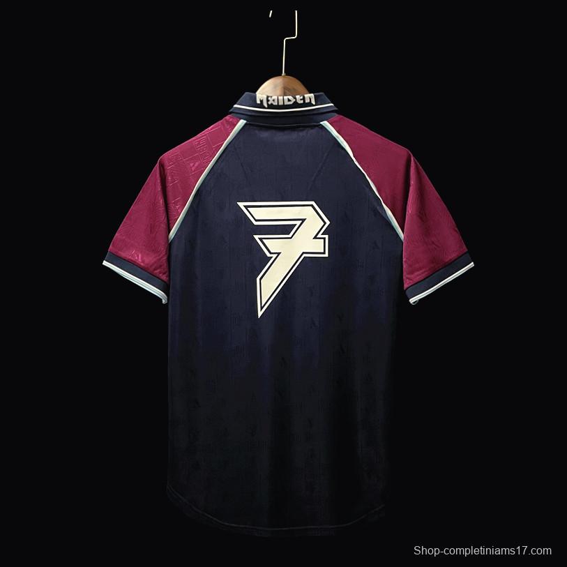 Retro 1999 West Ham Iron Maiden Home Soccer Jersey