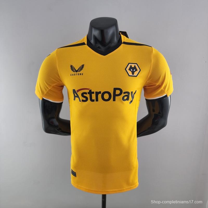 Player Version 22/23 Wolverhampton Wanderers Home Soccer Jersey