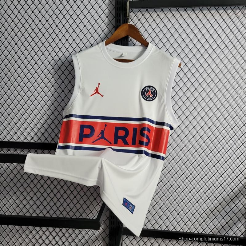 22/23PSG Jordan Paris White Vest Top Jersey