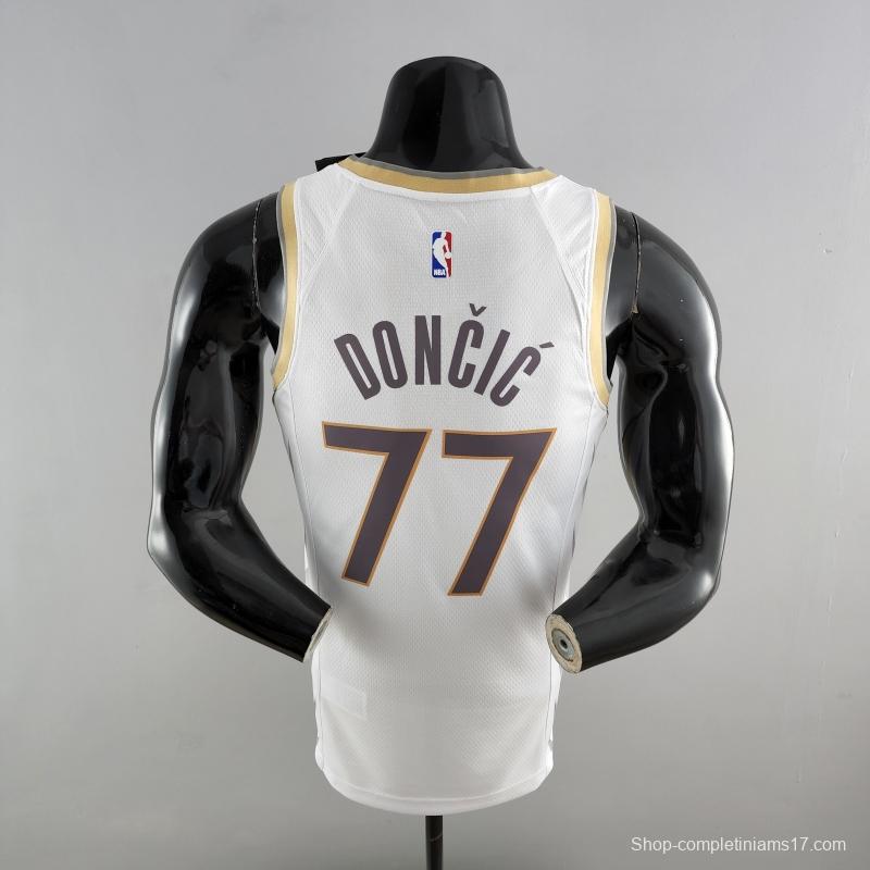 2020 Dallas Mavericks DONCIC#77 City Edition White NBA Jersey