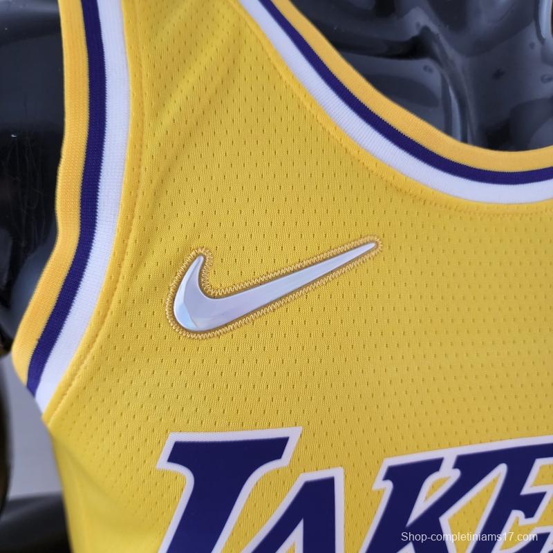 75th Anniversary IRVING #2 Los Angeles Lakers Yellow NBA Jersey