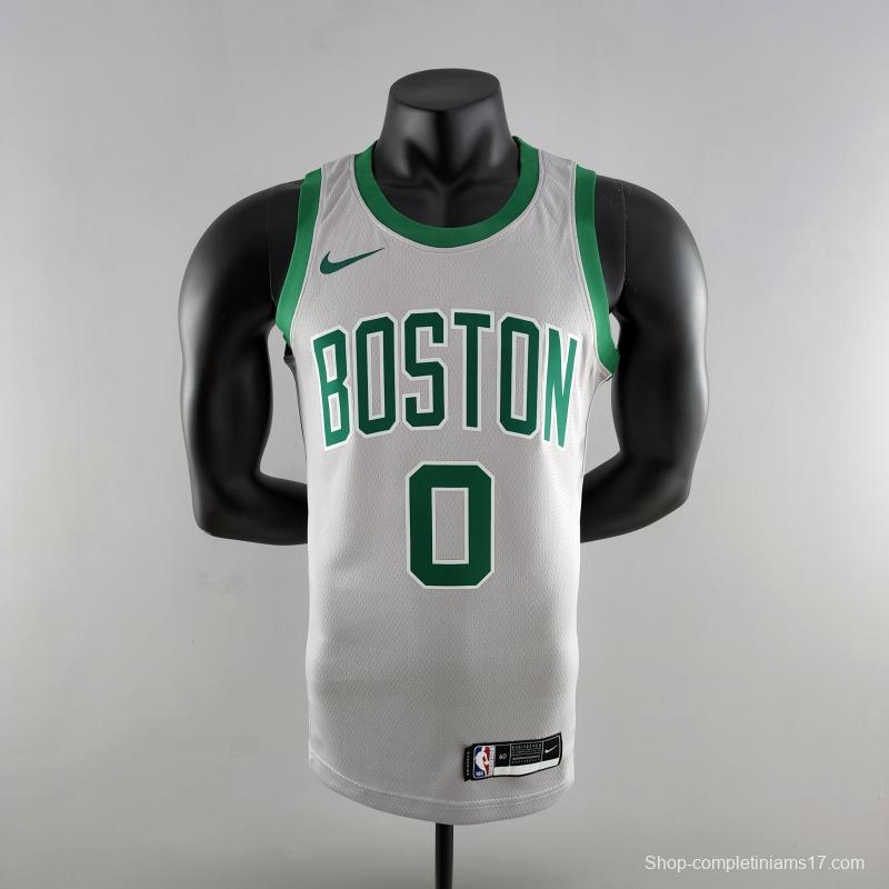 Tatum#0 Boston Celtics Grey NBA Jersey