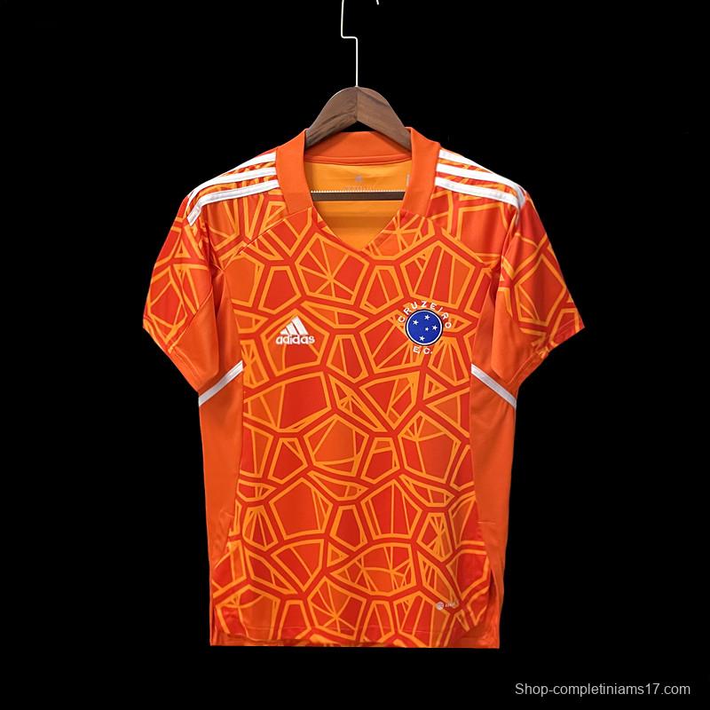 22/23 Cruzeiro Goalkeeper Orange Jersey