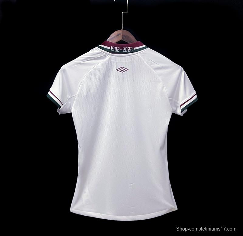 22/23 Woman Fluminense Away Soccer Jersey