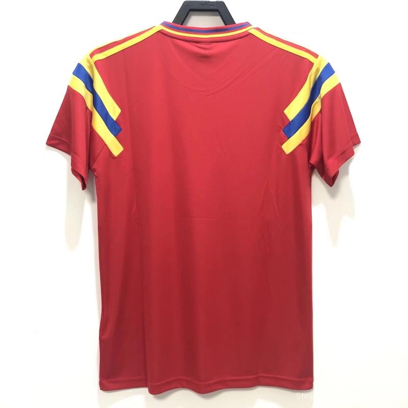 Retro 1990 Colombia Away Red Soccer Jersey