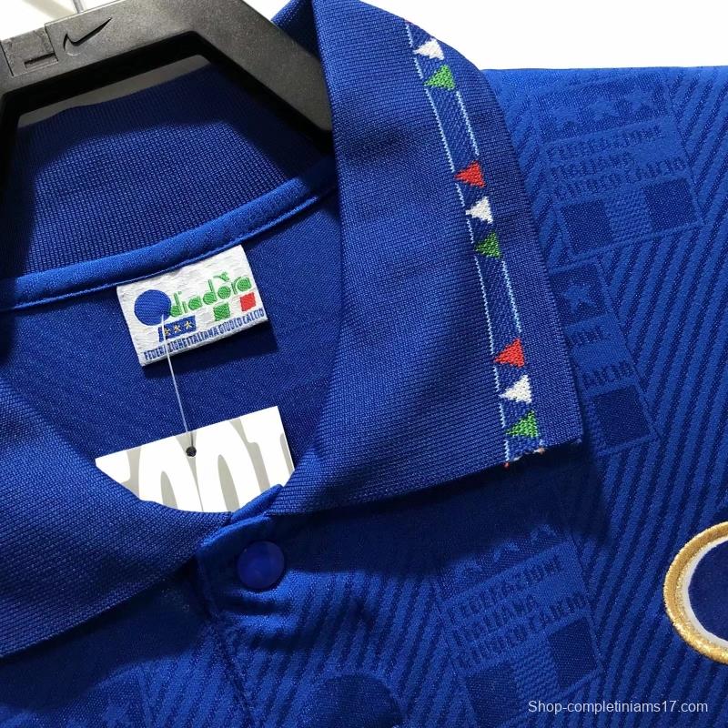 Retro 1994 Italy Home Soccer Jersey