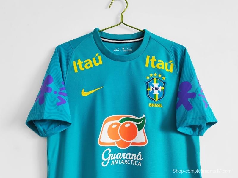 Retro 2021 Brazil Blue Training Jersey