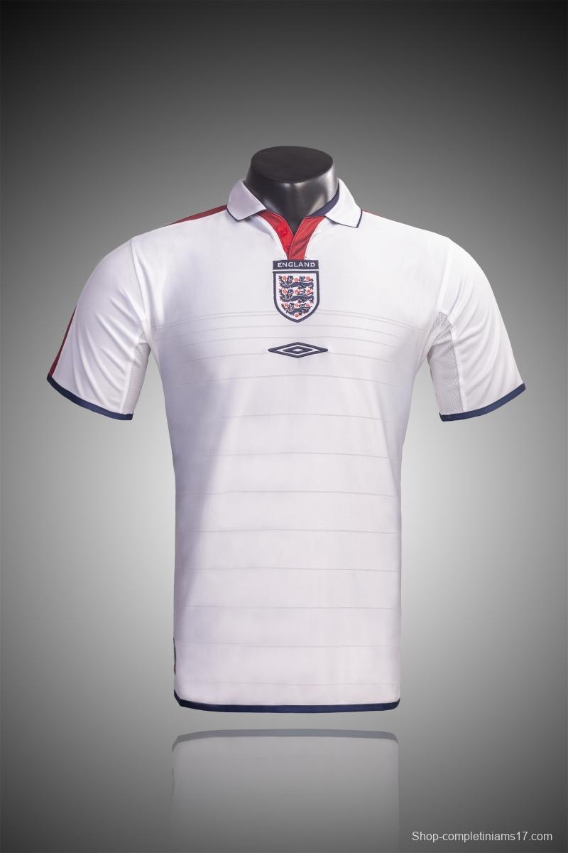 Retro 2004 England Home Soccer Jersey