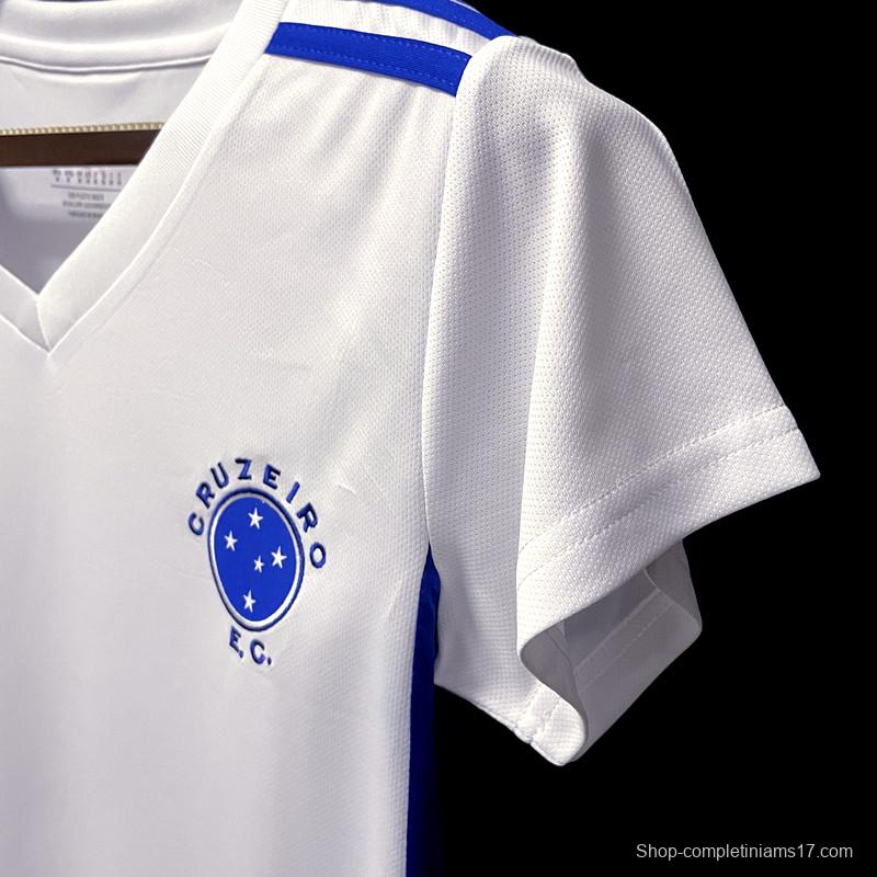 22/23 Woman Cruzeiro Away Soccer Jersey