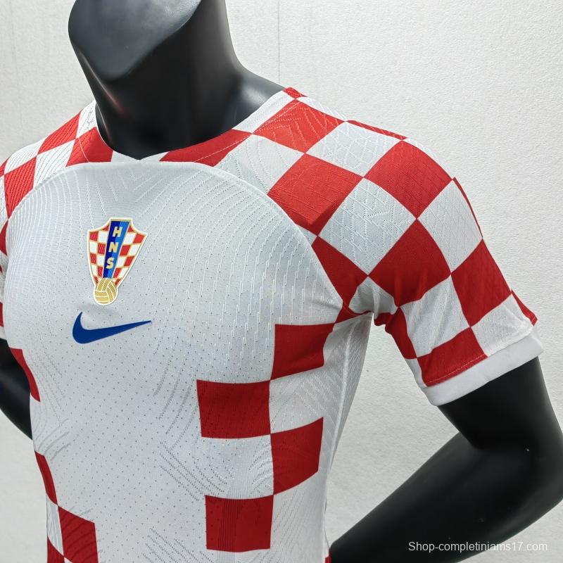 Player Version 2022 Croatia Home Soccer Jersey