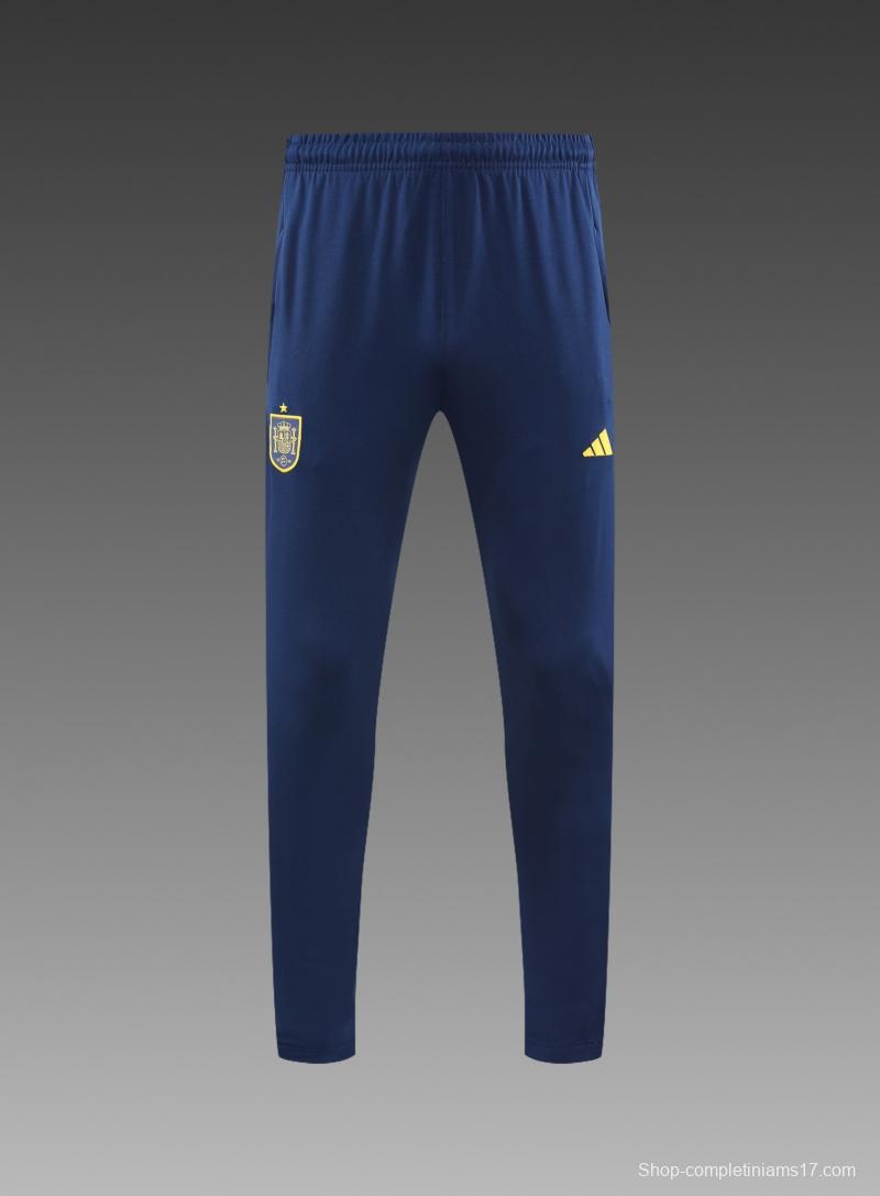 2022 Spain Navy Half Zipper Tracksuit