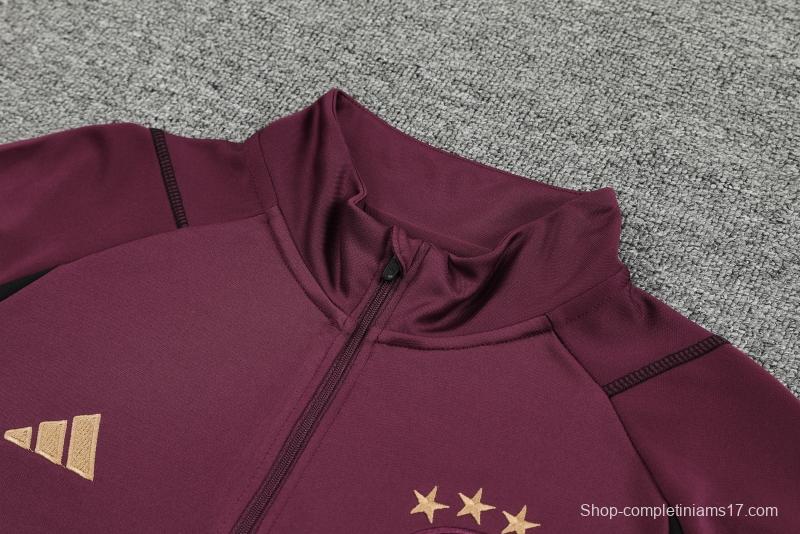 2022 Germany Wine Half Zipper Tracksuit