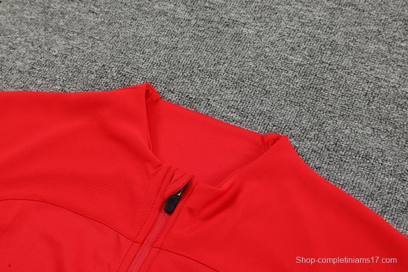 2022 Portugal Red Full Zipper Tracksuit