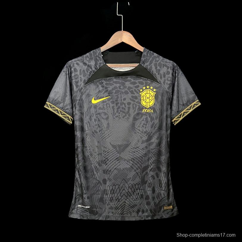 Women  2022 Brazil Black Concept Jersey