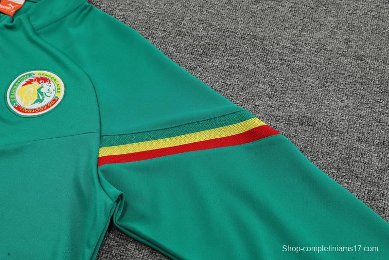 2022 Senegal Green Half Zipper Tracksuit