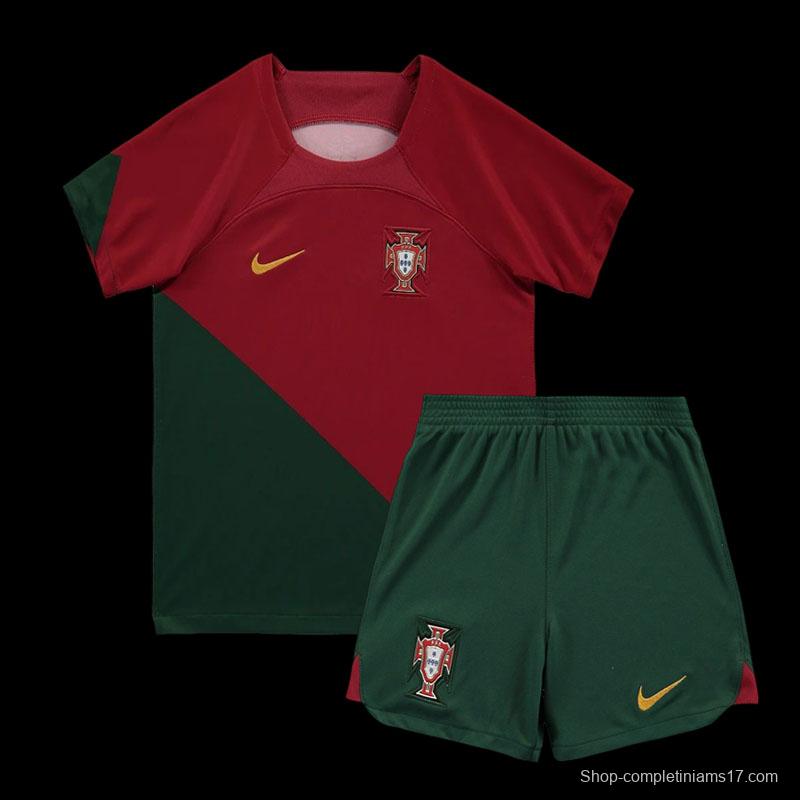 2022 Portugal Home Kids Jersey