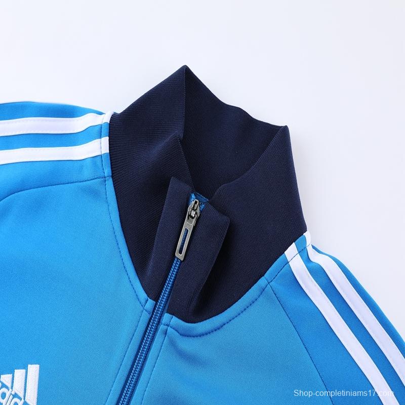 2022 Italy Blue Full Zipper Tracksuit