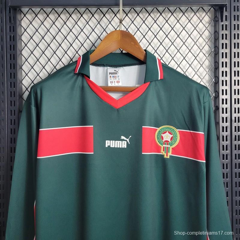 Retro Long Sleeve 1998 Morocco Home Soccer Jersey