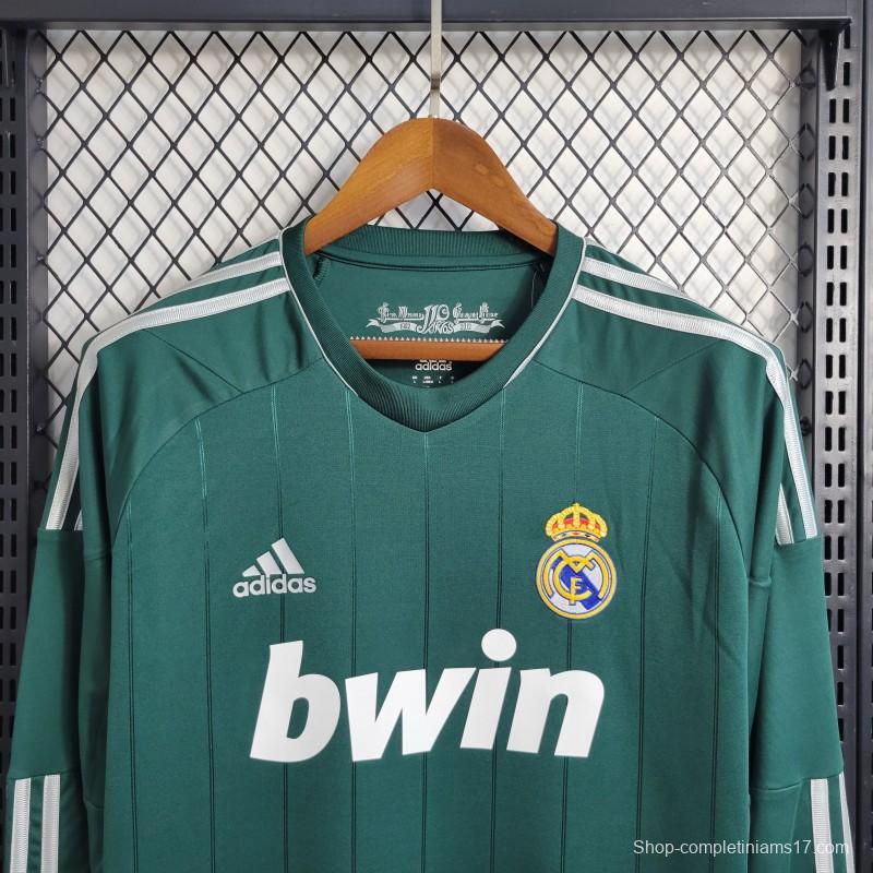 Retro Long Sleeve 2012/13 Real Madrid Third Green Jersey