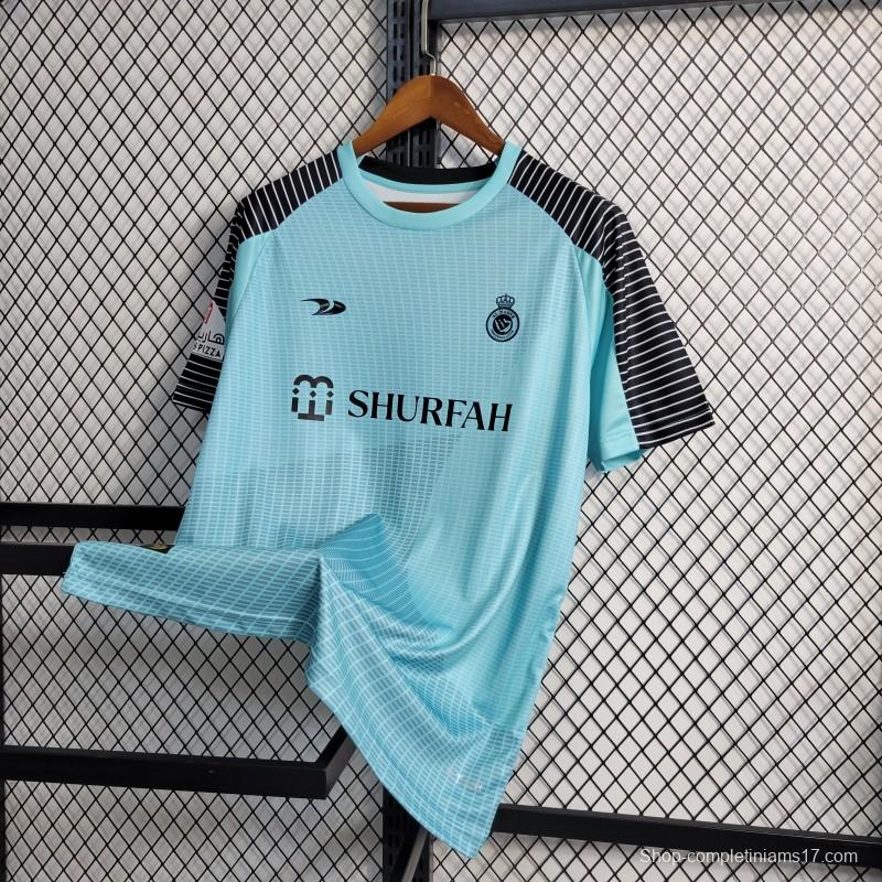 22-23 Al-Nassr FC Blue Goalkeeper Jersey