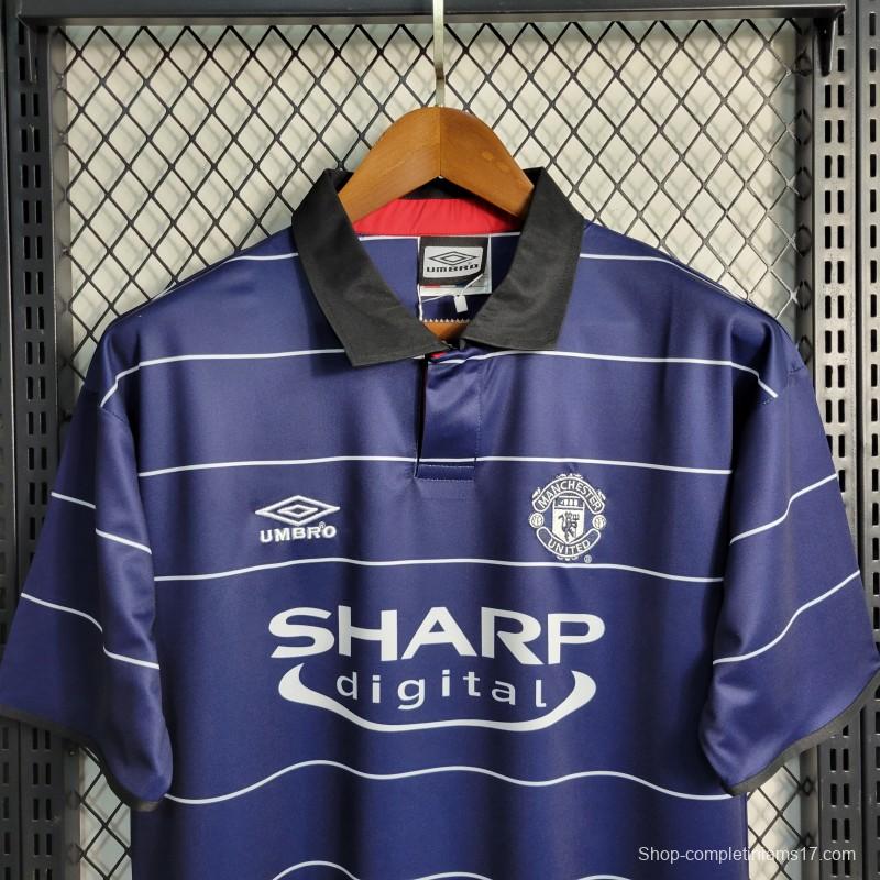 Retro 1999/00 Manchester United Away Soccer Jersey