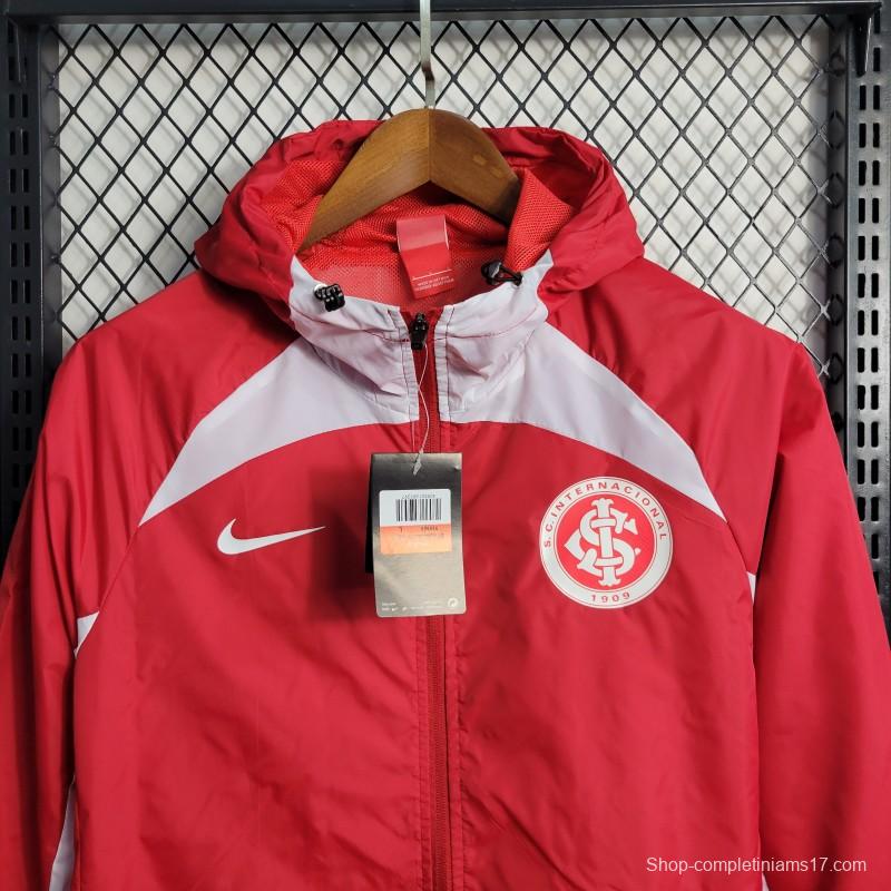 22-23 SC Internacional Red Windbreaker