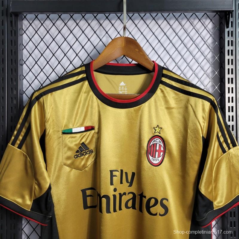 Retro 2013/14 Season AC Milan Third Golden Jersey