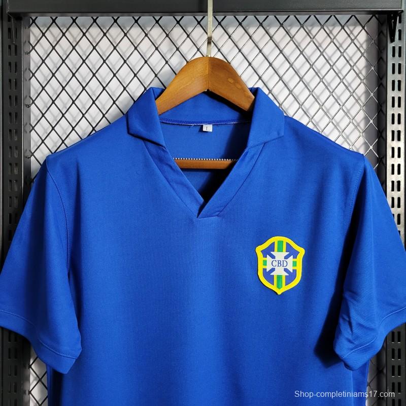 Retro 57-62 Brazil Away Blue Jersey