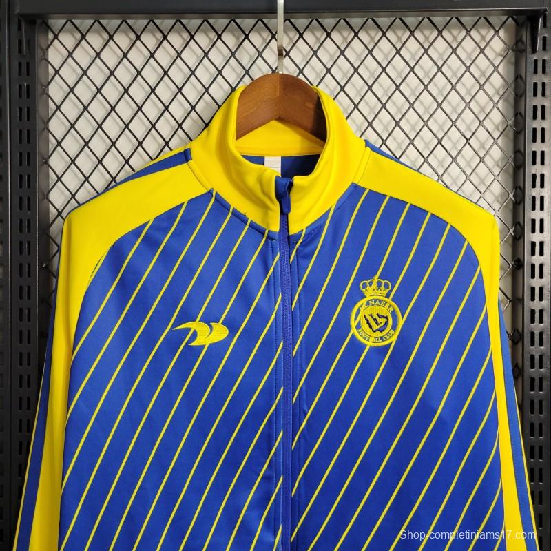 23-24 Al-Nassr FC Blue Full Zipper Jacket