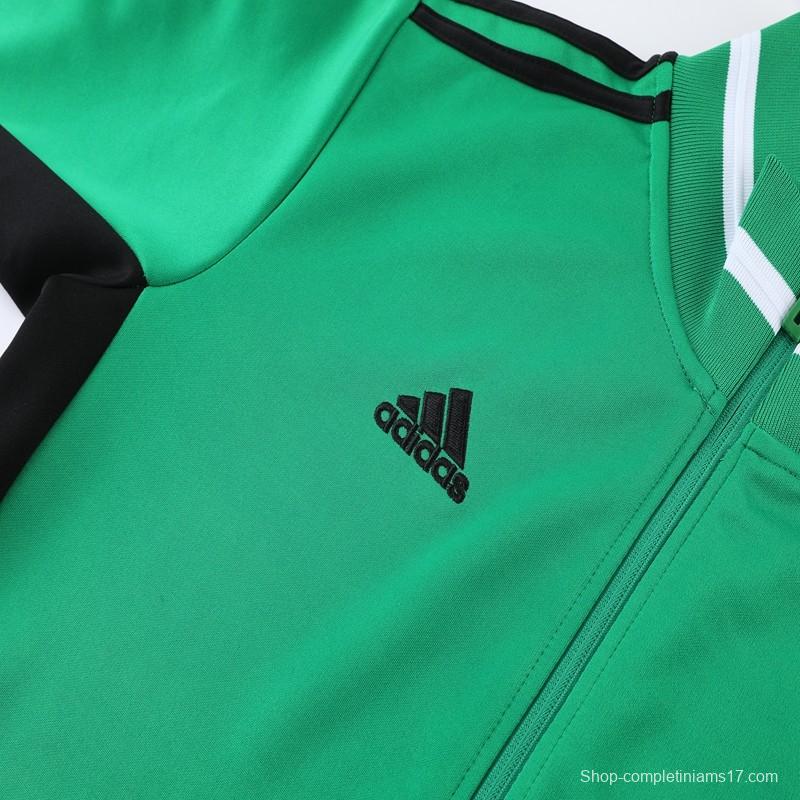 2023 Adidas Green Black Full Zipper Jacket +Pants