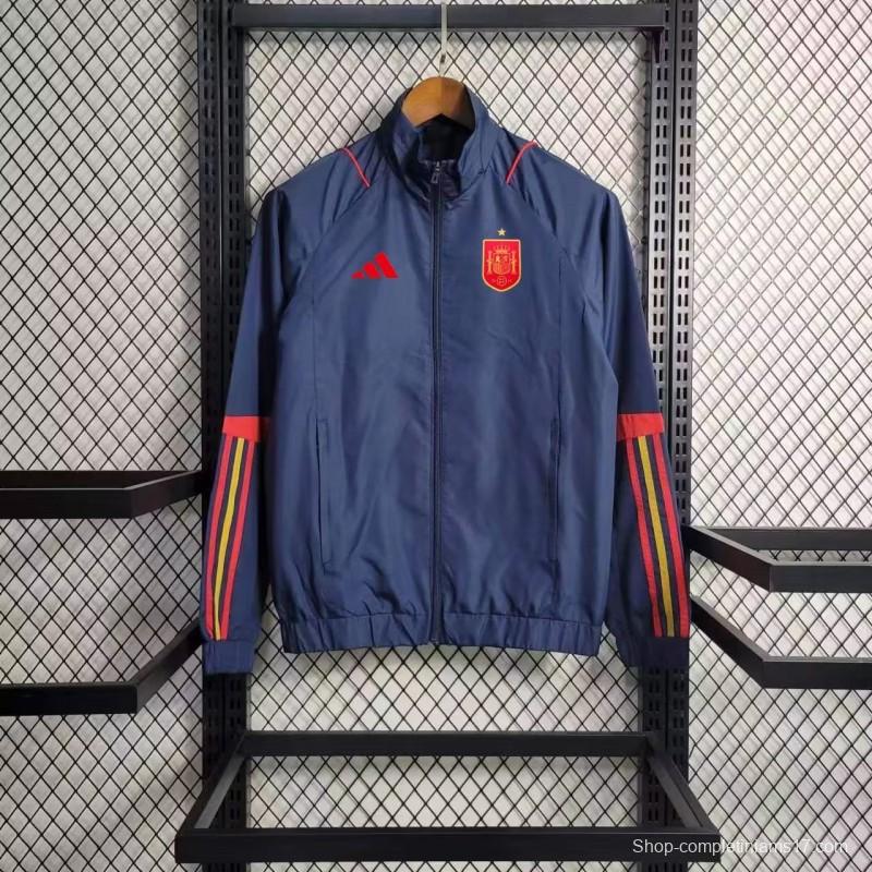 2023 Spain Navy Windbreaker