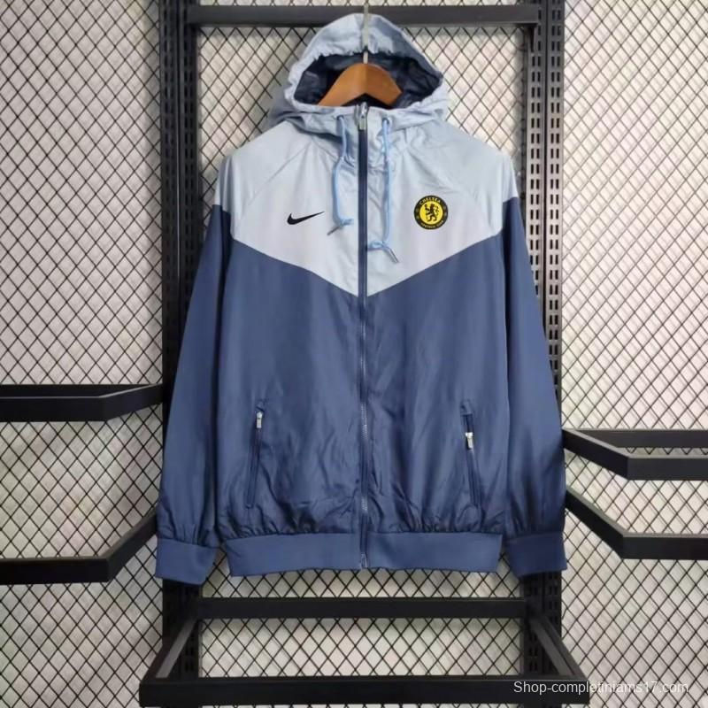 23/24 Chelsea Navy Grey Windbreaker