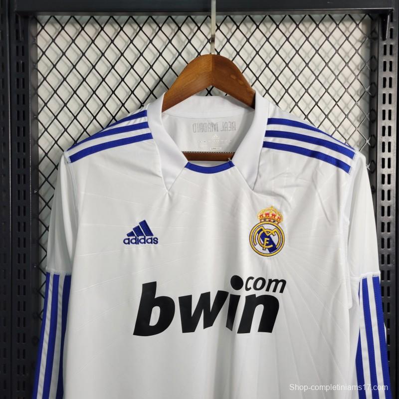 Retro Long Sleeve 10-11 Real Madrid Home Jersey