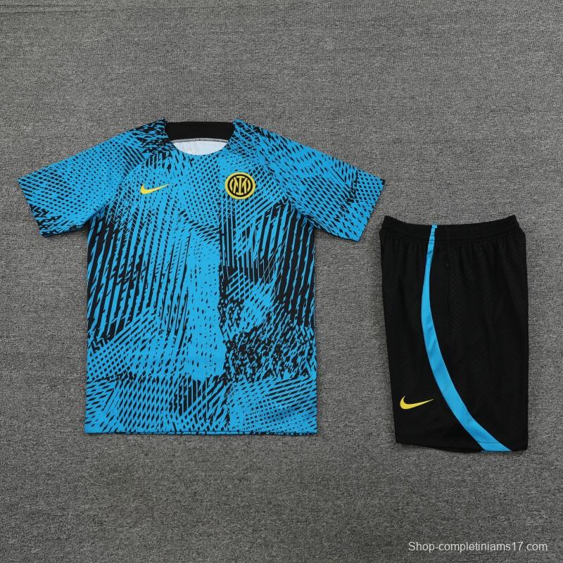 23-24 Inter Milan Blue Short Sleeve+Shorts