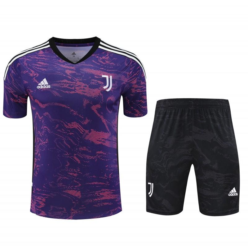 23-24 Juventus Purple Short Sleeve+Shorts