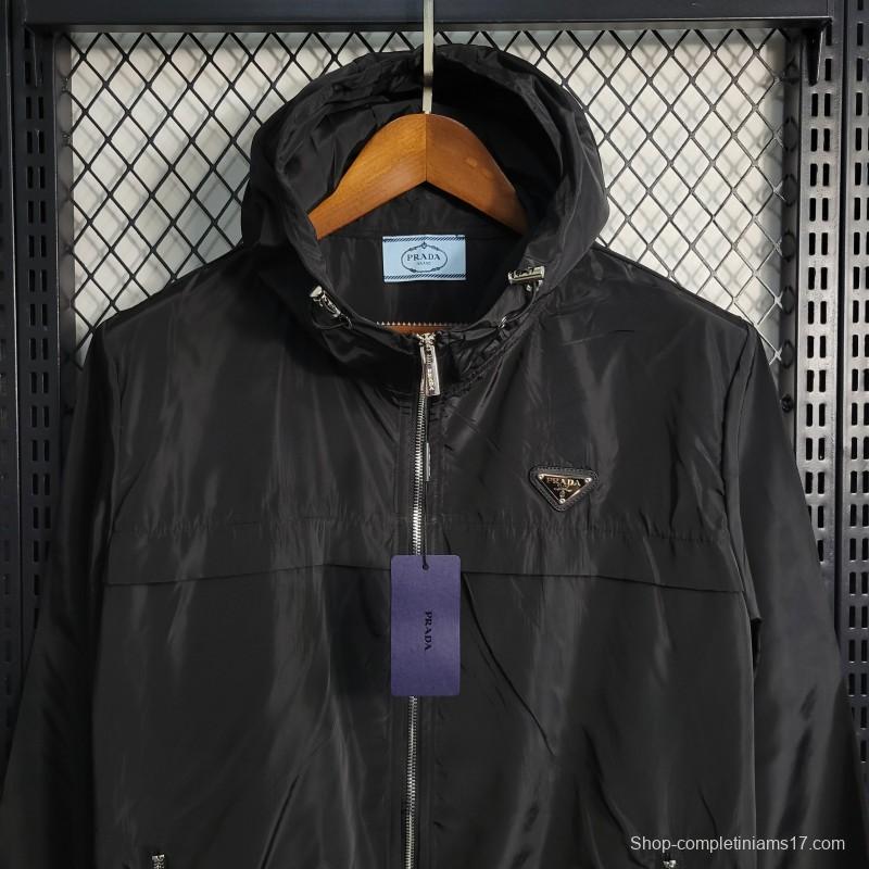 2023 PRADA Black Windbreaker