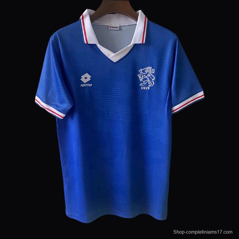 Retro 1991 Netherlands Away Blue Jersey