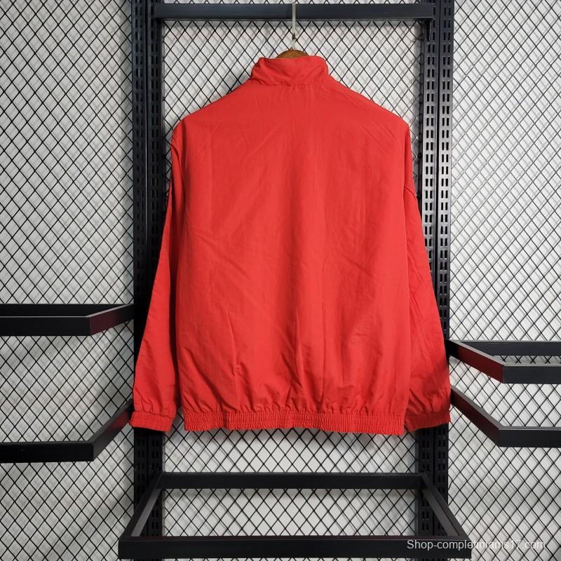 23-24 Sao Paulo Reversible White Red Windbreaker