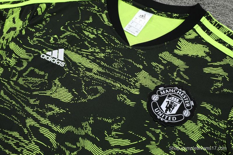 23 24 Manchester United Green Black Short Sleeve+Shorts