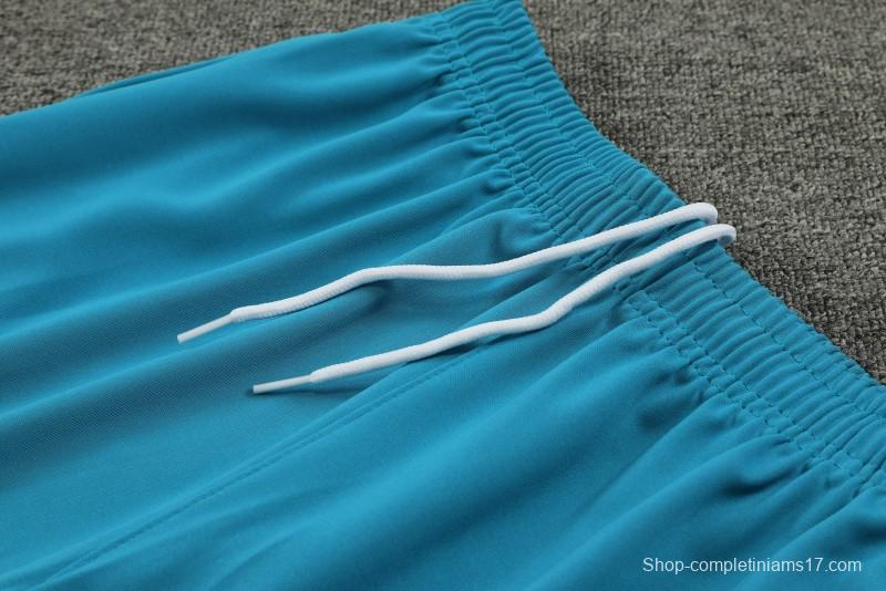 23/24 Manchester City Blue Mixed Color Half Zipper Jacket+ Pants