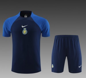 23/24 Al-Nassr Black/Blue Short Sleeve Jersey+Shorts