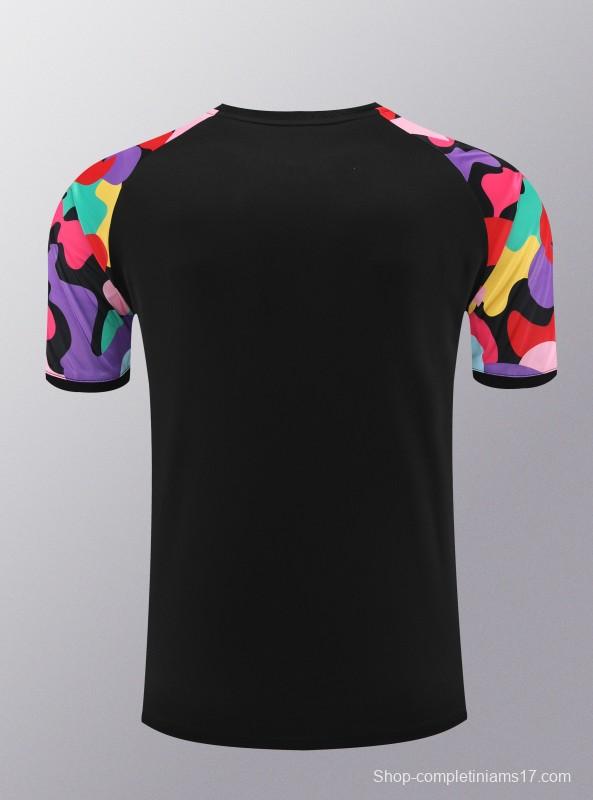 24/25 Manchester United Black Short Sleeve Jeresy+Shorts