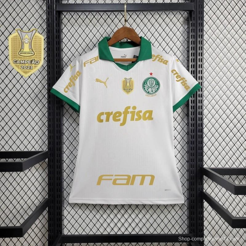 24/25 Women Palmeiras Away White Jersey + All Sponsors