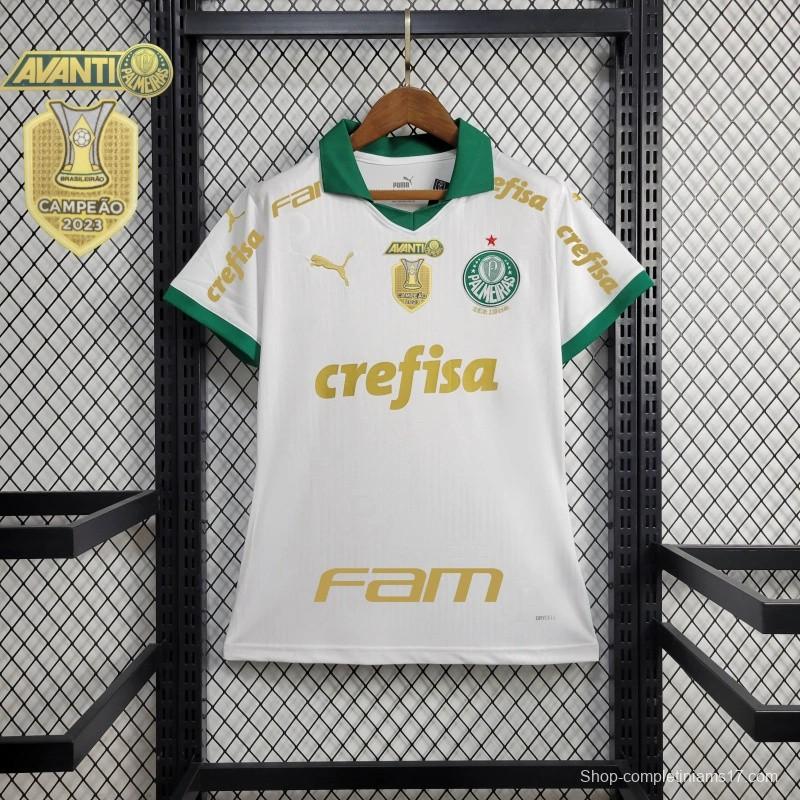 24/25 Women Palmeiras Away White Jersey + All Sponsors