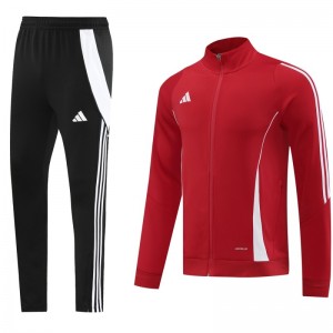 2024 Adidas Red/White Full Zipper Jacket+Pants